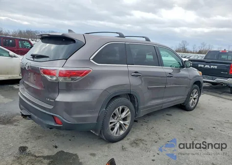 2016 Toyota Highlander Le z USA, uszkodzony, nr VIN 5TDBKRFH8GS254695